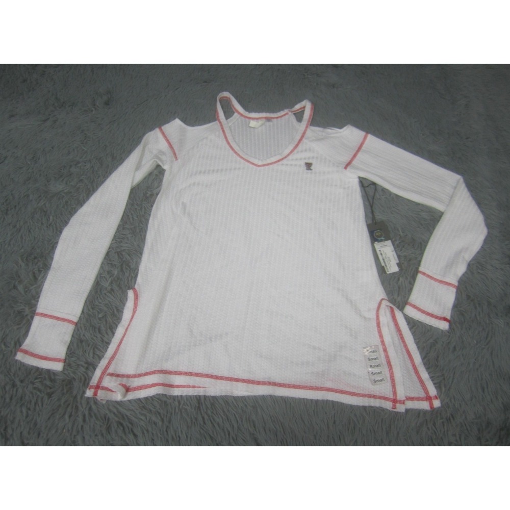 Texas Tech Shirt Womens Small Red Raiders Paxton Telluride Waffle Open Shoulder